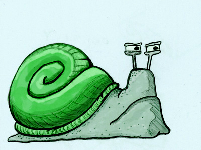 More detail for the snail illustration sketch snail