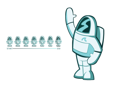 Ackernaut Pixel Evolution character illustration pixels