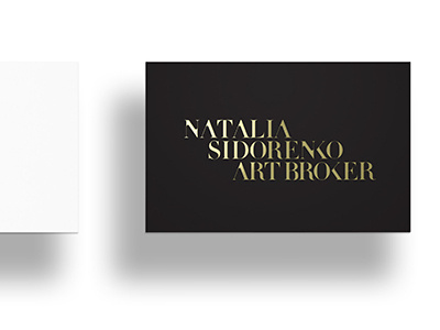 NATALIA SIDORENKO™ artbroker athens branding card custom lettering design elegant goldfoil identity minimal stationery typography
