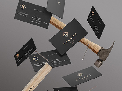 XYLART branding corporate design identity logo stationery stit wood woodwork xylart