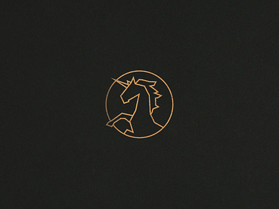 Uni copper design foil greece logo logomark logotype minimal symbol unicorn