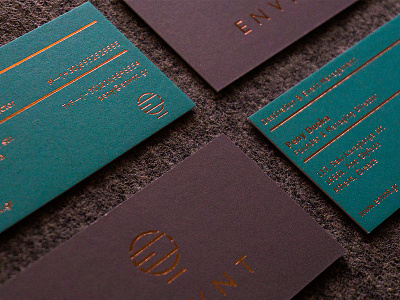ENVNT branding businesscards copperfoil design envnt foil fresh graphicdesign modern print