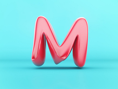 M 3d art c4d greece letter lettering minimal modern typography visuals