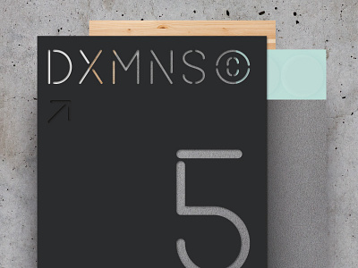 DXMNS 5 artdirection athens branding design identity numbers stencil type typography visuals