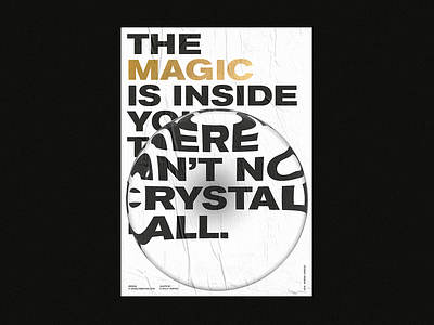 MAGIC angelosbotsis athens branding design goldfoil magic minimal poster quote type