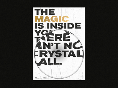 MAGIC angelosbotsis athens branding design goldfoil magic minimal poster quote type