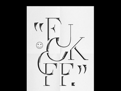 F angelosbotsis art design fuck off graphic designer illustration poster poster art regulara agency swiss type typographic typography visuals