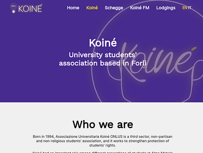 Koiné Forlì - Website Design branding design flat ui ux web web design