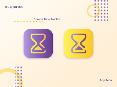 #Daily UI 005 - App Icon app app design application art daily ui dailyui dailyui005 dailyuichallenge design design app figma icon illustration screen time tracker ui ux web