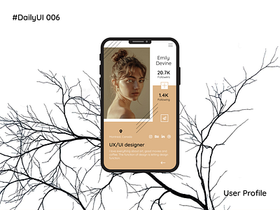 #Daily UI 006 -User Profile app daily ui dailyui dailyui006 dailyuichallenge design design app designer figma tree ui uiux user userinterface ux web
