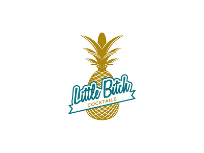 Little Bitch cocktail design handmade illustration liquor logo logotype typography vector vectors