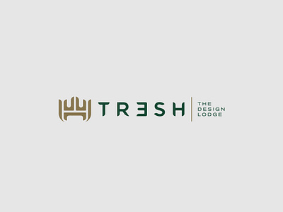 Tresh Final Logo 3 branding design h logo handmade home house renovation icon id illustration lettering lodge logo logotype triple type typography vector vectors