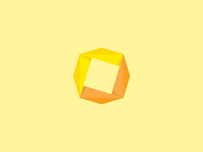 Core abstract core icon illustration logo yellow