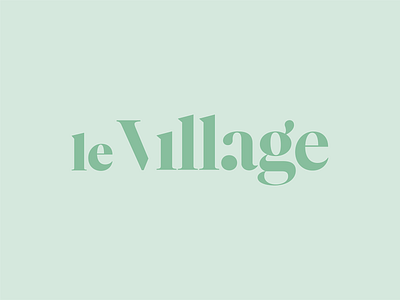 le Village brand design logo logotype modern serif wordmark