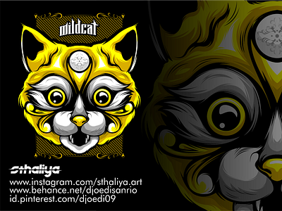 Wild Cat art artwork design illustration illustrator indonesia indonesian indonesianculture inspiration vector