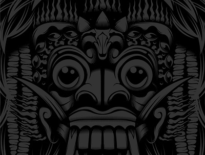 Rarung Traditional Mask | Bali, Indonesia art artwork bali design illustration illustrator indonesia inspiration vector