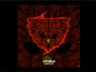 Grim Owl art artwork balinese design illustration illustrator indonesia indonesianculture inspiration vector