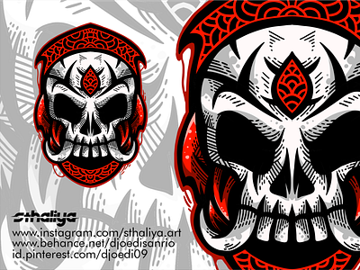 SKULL art artwork design digitaldrawing drawing illustration illustrator indonesia indonesianculture inspiration skull skull and crossbones skull art vector
