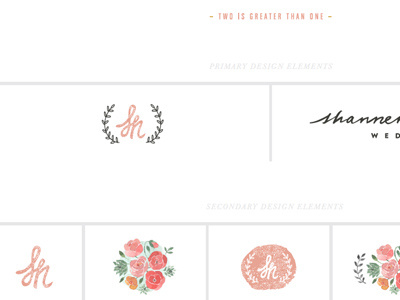 Shannen : identity sneak peek icon logo monogram watercolor wreath