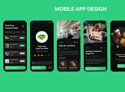 Mobile app design Restrurant app design app branding design graphic design illustration logo typography ui ux vector