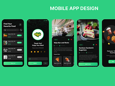 Mobile app design Restrurant app design app branding design graphic design illustration logo typography ui ux vector