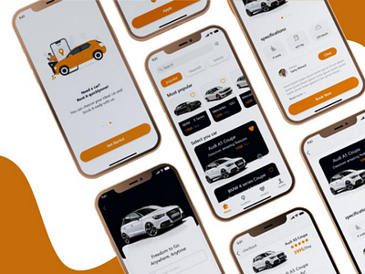 Car rental app. app design ui