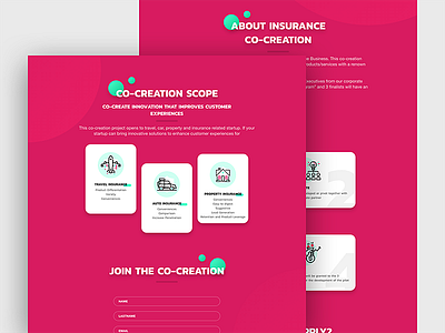 Innovate Partner Landingpage landing page pink responsive ui ux web design