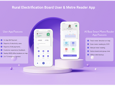 Electricity Meter Reader & User App app app design branding design graphic design ui ux vector