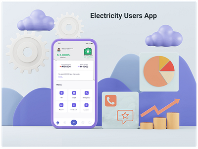 Electricity User App app branding design graphic design ui ux