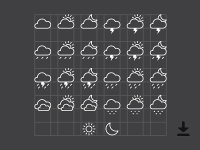 Free Weather Icons (Ai)