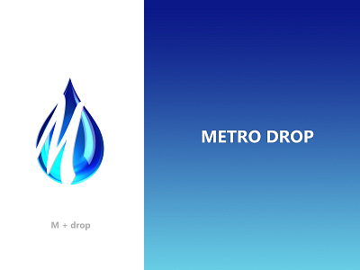 Metro Drop Logo billing branding business drop graphic design illustration logo water