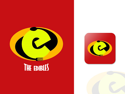 The Edibles Logo branding business design food graphic design illustration incredibles logo shop vector