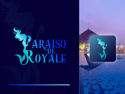 Paraiso de Royale Logo beach branding business design frontend graphic design illustration logo modern modernlogo resort typography ui vector web