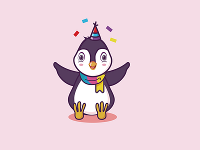 Cute penguin design illustration