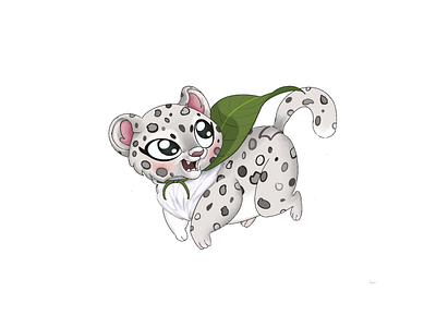 Little Snow Leopard design illustration