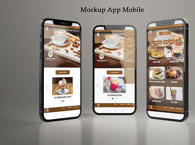 ui app mobile for caffe graphic design ui uiux web design