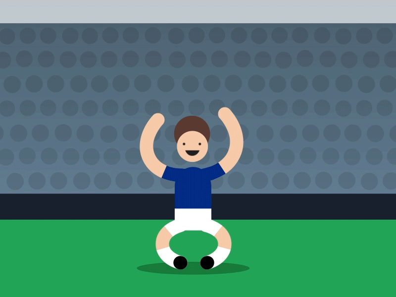 Gooooal! 2d after effects celebrate flat flat design football goal illustration vector