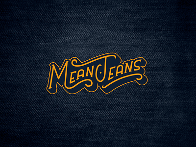 Mean Jeans Logo Design design illustration jeans logo logo design logodesign mean typographic typography