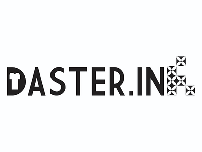 Logo DASTER.IN batik design flat indonesia logo text typography