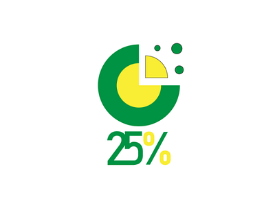 25% Logo branding business design flatdesign logo ui ux vector