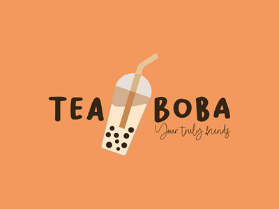 Tea Boba - logo boba brand branding business design flatdesign logo minimalist smallbusiness tea teaboba thaitea umkm vector