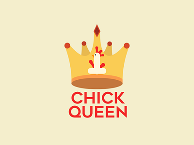 Chick Queen - logo ayam ayamgeprek brand branding brandingstrategy business chicken crown fmgc food icon logo queen ui umkm ux web website