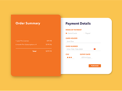 Credit Card Checkout dailyui