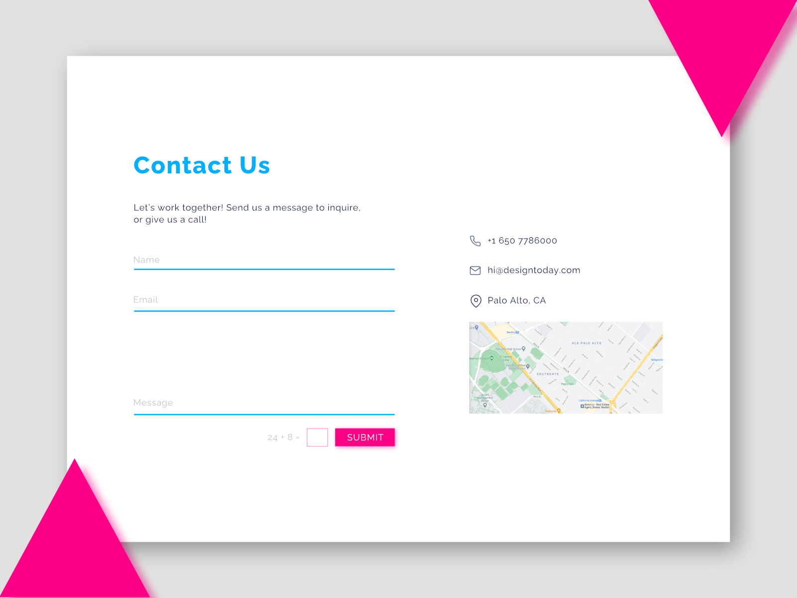 contact form by Soda85 Digital on Dribbble