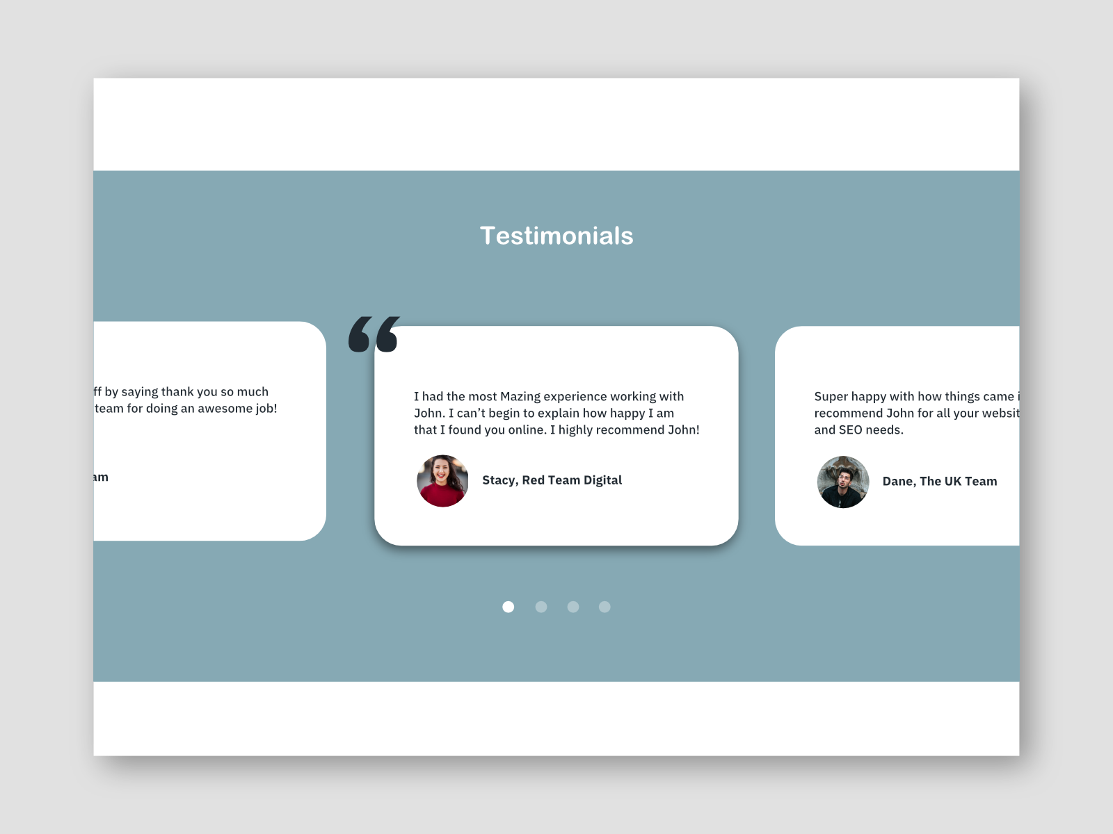 testimonials by Soda85 Digital on Dribbble