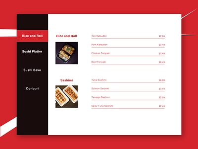 menu dailyui dailyui043 menu