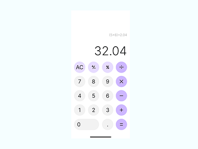 100 Day UI Challenge Day 04 - Calculator 100dayuichallenge calculator dailyuichallenge1 day04 design mobile ui uiuxdesign