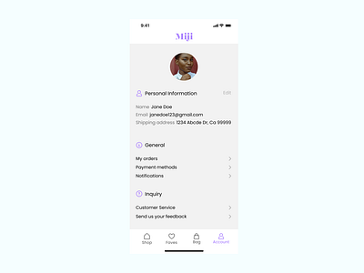 UI Challenge Day 06 - Profile page