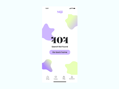 100 Day UI Challenge 08 - 404 100dayuichallenge 404page design illustration mobile retail retailconcept ui uiuxdesign ux