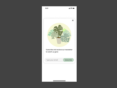 100 Day UI Challenge Day 26 - Subscribe 100dayuichallenge dailyuichallenge day26 design graphic design illustration mobile subscribe ui uiuxdesign ux